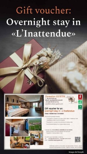 Gift voucher : One night in the premium suite ‘L'Inattendue’ for two people