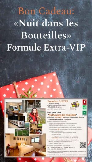 Bon cadeau : une "Nuit dans les Bouteilles" pour 2 personnes en formule Extra-VIP